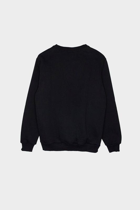 One Wolf Logo Sweater black - brushed
