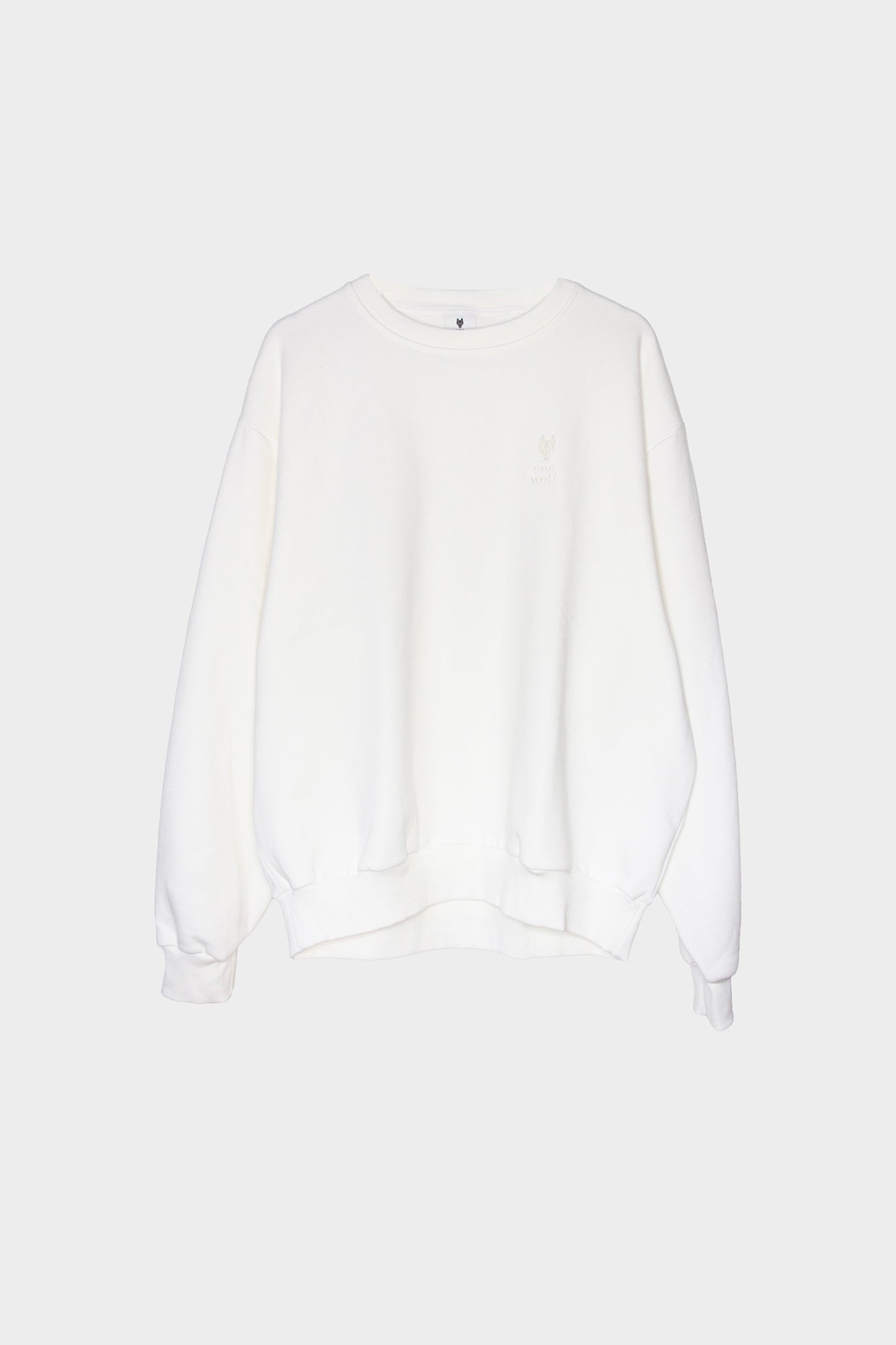 Sweater One Wolf oversize off white not brushed