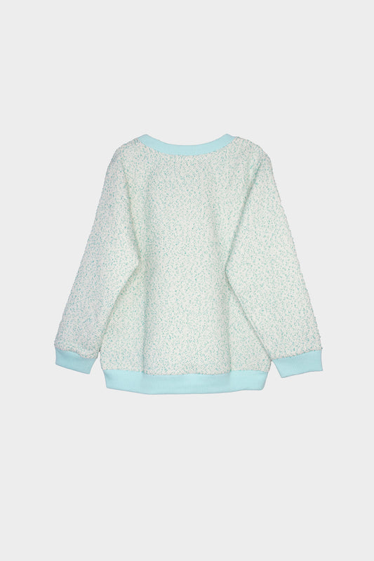 Bērnu One Wolf džemperis, zaļš ar baltu logo - nav siltināta iekšpuse